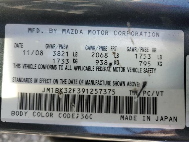 2009 Mazda 3 I VIN: JM1BK32F391257375 Lot: 56138664