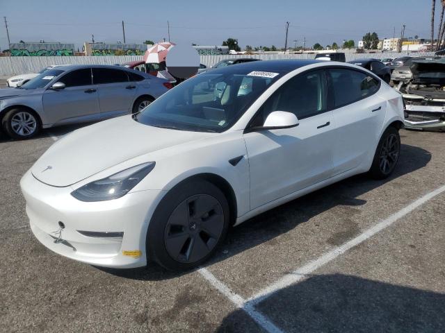 TESLA MODEL 3 2022 white  electric 5YJ3E1EB4NF307906 photo #1