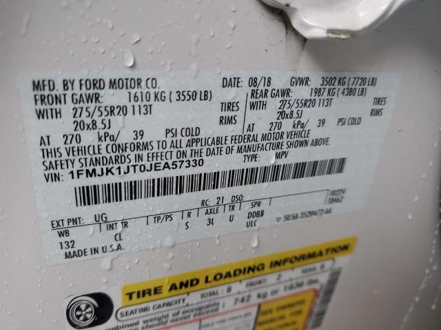 2018 Ford Expedition Max Xlt VIN: 1FMJK1JT0JEA57330 Lot: 54575594