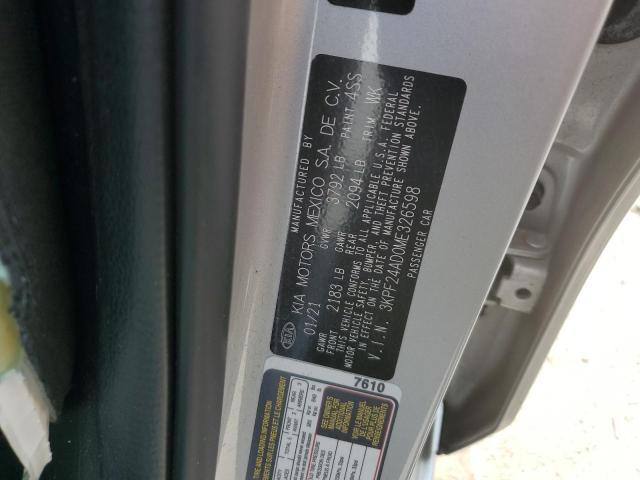 2021 Kia Forte Fe VIN: 3KPF24AD0ME326598 Lot: 55745614