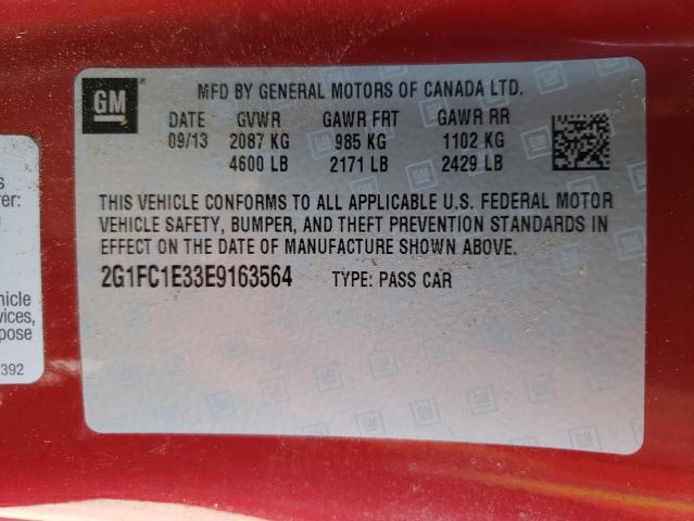 2014 Chevrolet Camaro Lt VIN: 2G1FC1E33E9163564 Lot: 55550384