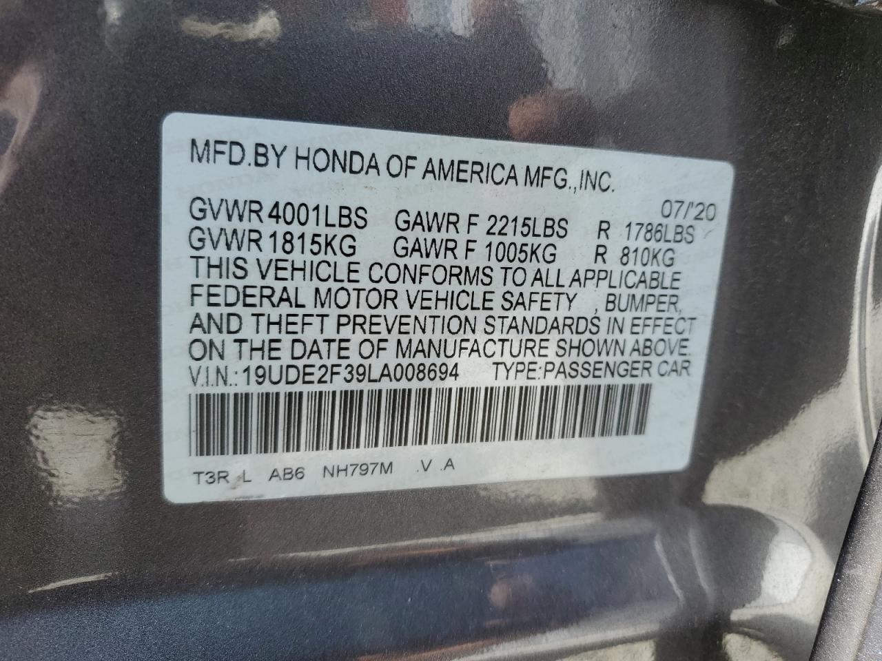 19UDE2F39LA008694 2020 Acura Ilx