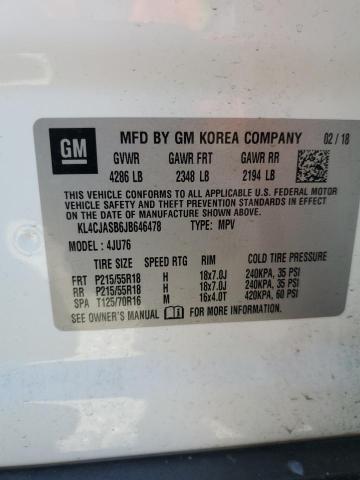 2018 Buick Encore Preferred VIN: KL4CJASB6JB646478 Lot: 55190034