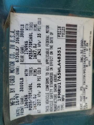 1998 Ford Expedition VIN: 1FMRU1765WLA48351 Lot: 55381954