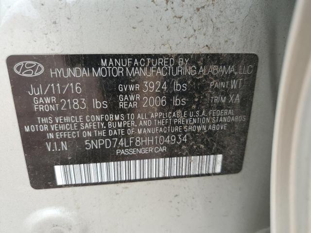 2017 HYUNDAI ELANTRA SE - 5NPD74LF8HH104934