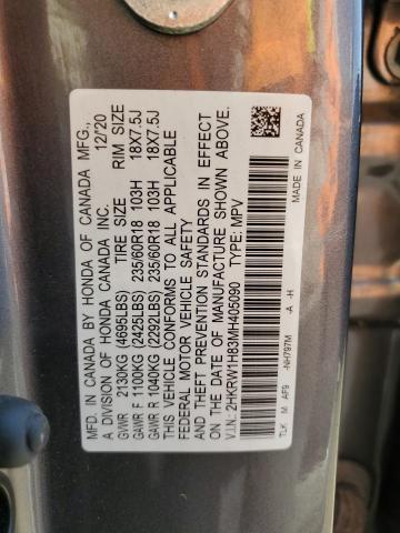 2021 Honda Cr-V Exl VIN: 2HKRW1H83MH405090 Lot: 53771694