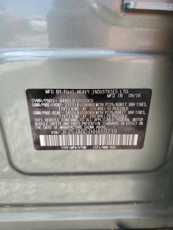 JF2SJAGC7HH469239 2017 Subaru Forester 2.5I Premium