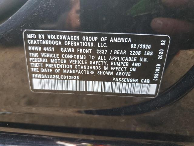 1VWSA7A36LC012936 Volkswagen Passat SE 12