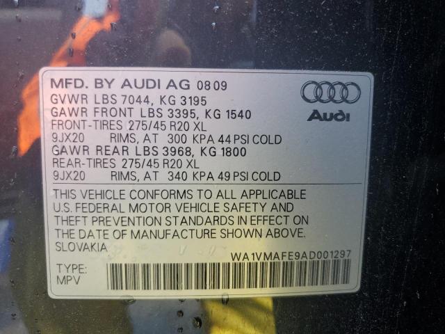 2010 Audi Q7 Prestige VIN: WA1VMAFE9AD001297 Lot: 54023774