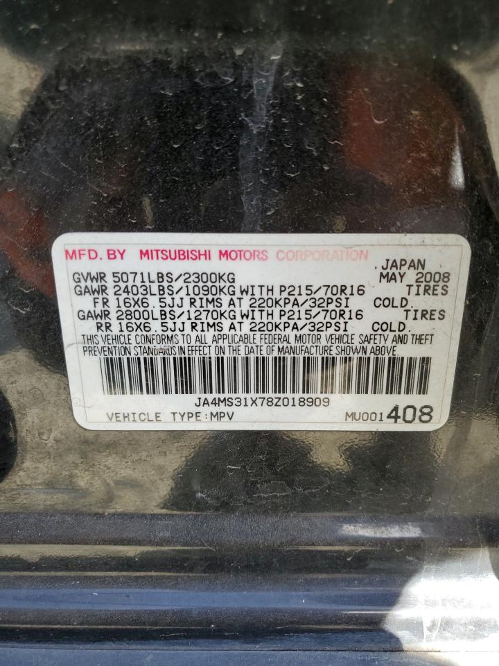 JA4MS31X78Z018909 2008 Mitsubishi Outlander Ls