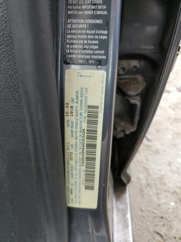3VWSK69M64M053426 2004 Volkswagen Jetta Gls