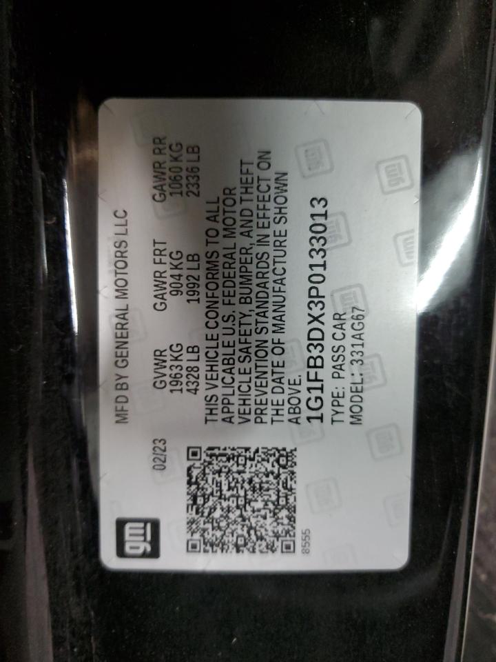 1G1FB3DX3P0133013 2023 Chevrolet Camaro Ls