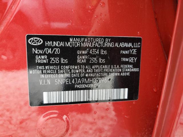 2021 Hyundai Sonata Sel VIN: 5NPEL4JA9MH090964 Lot: 53110824