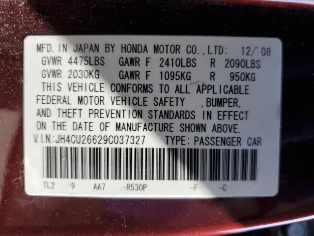 2009 Acura Tsx VIN: JH4CU26629C037327 Lot: 56967704