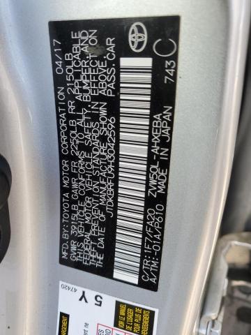 2017 Toyota Prius VIN: JTDKBRFU9H3042596 Lot: 54240494