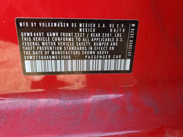 2019 VOLKSWAGEN GOLF SPORT - 3VW217AU6KM513508