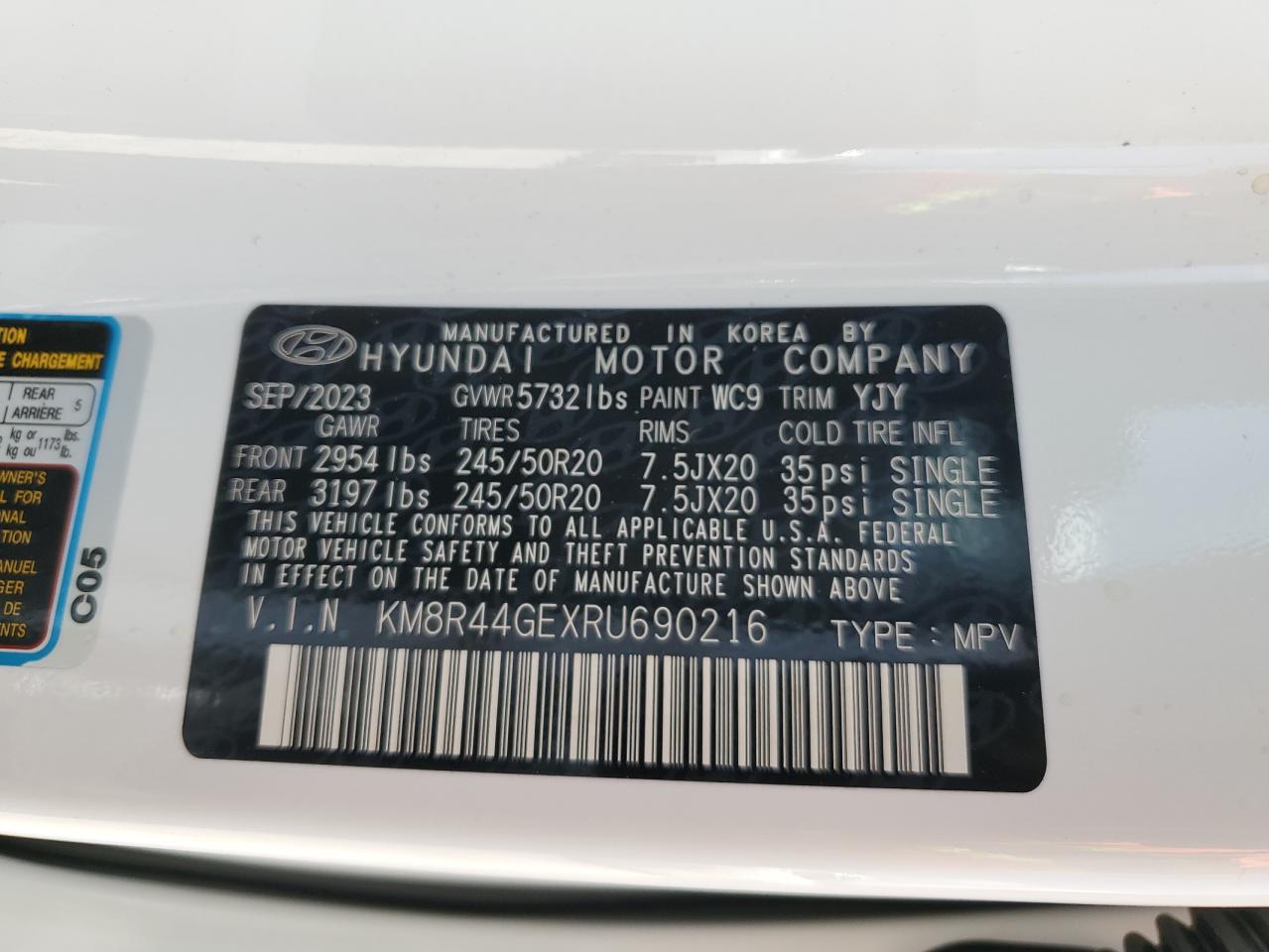 KM8R44GEXRU690216 2024 Hyundai Palisade Sel Premium