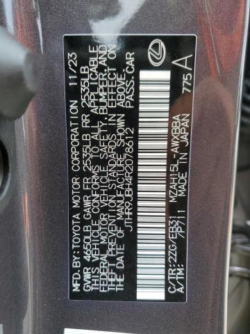 VIN JTHR9JBH4R2078612 2024 Lexus UX, 250H Premium no.13