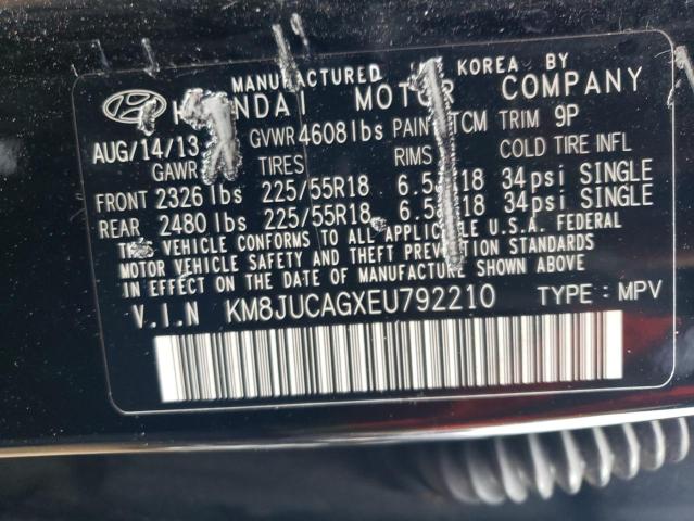 2014 Hyundai Tucson Gls VIN: KM8JUCAGXEU792210 Lot: 54091154