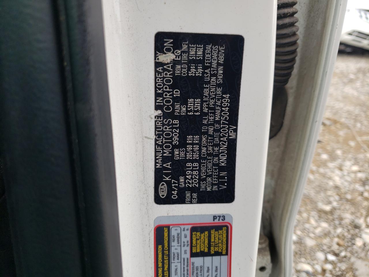 KNDJN2A20J7504994 2018 Kia Soul