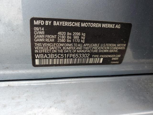 2015 BMW 328 Xi Sulev VIN: WBA3B5C51FP653302 Lot: 54002784