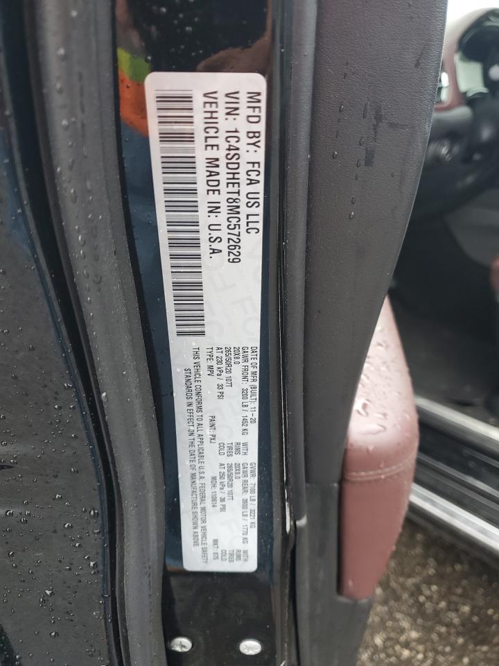 1C4SDHET8MC572629 2021 Dodge Durango Citadel