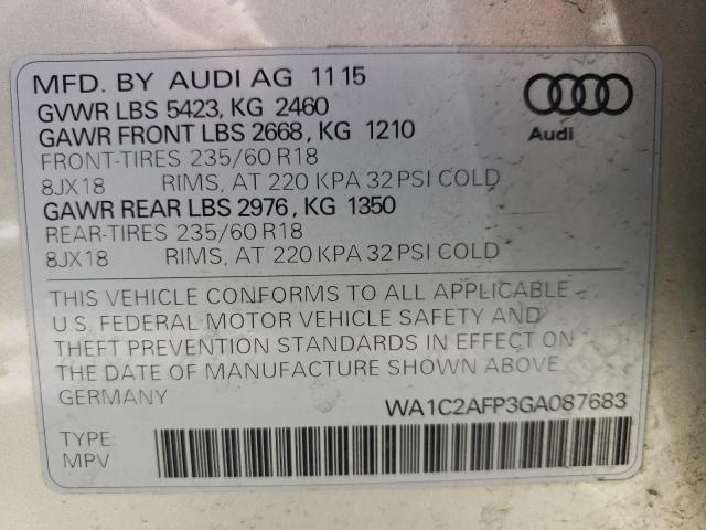 VIN WA1C2AFP3GA087683 2016 AUDI Q5 no.13