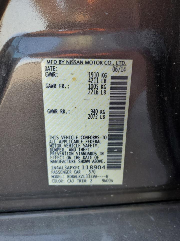 1N4AL3APXFC118904 2015 Nissan Altima 2.5