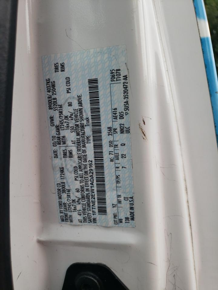 1FTNE2EW1ADA29162 2010 Ford Econoline E250 Van