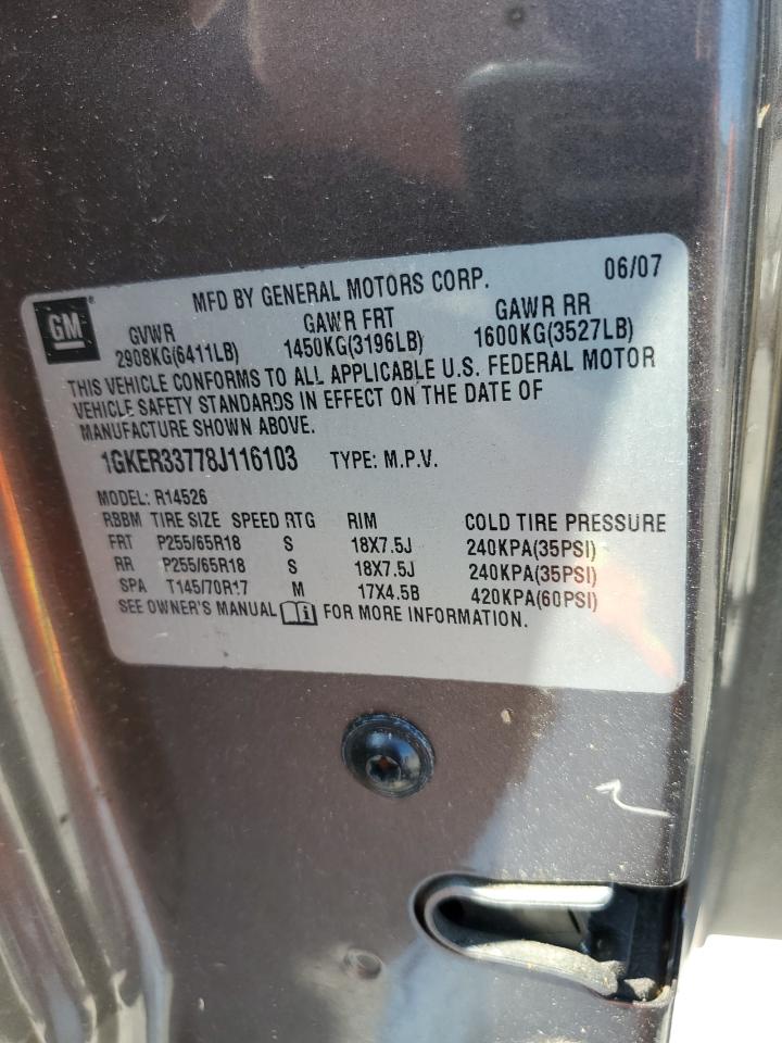 1GKER33778J116103 2008 GMC Acadia Slt-2