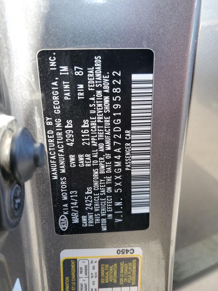 5XXGM4A72DG195822 2013 Kia Optima Lx