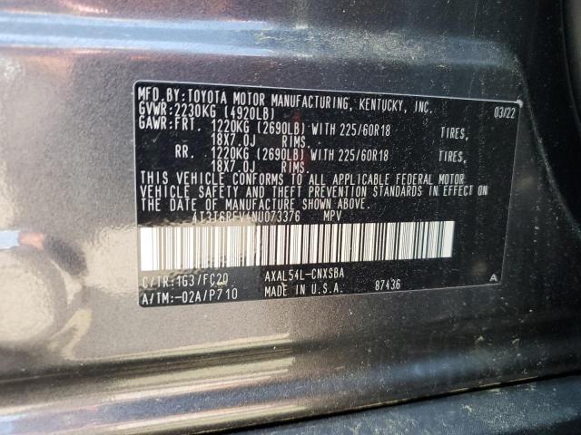 2022 Toyota Rav4 Se VIN: 4T3T6RFV4NU073376 Lot: 52766264