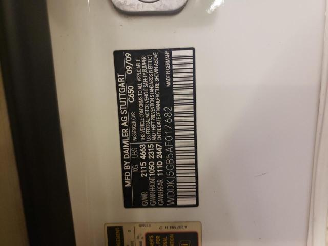 2010 Mercedes-Benz E 350 VIN: WDDKJ5GB5AF017682 Lot: 53313004