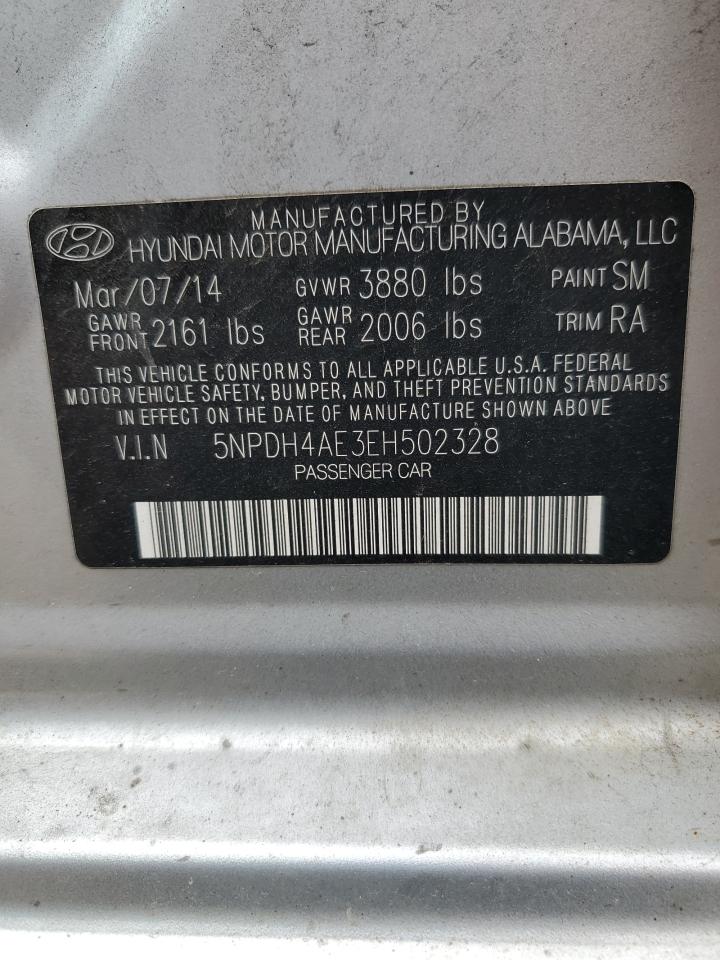 5NPDH4AE3EH502328 2014 Hyundai Elantra Se