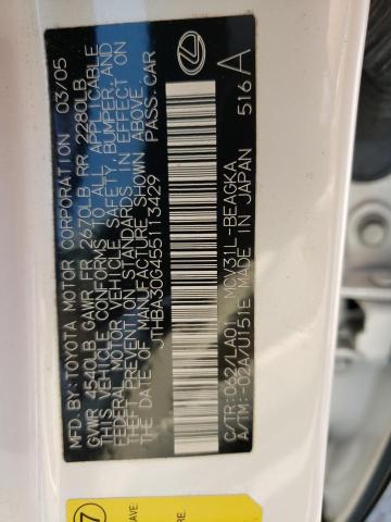 2005 Lexus Es 330 VIN: JTHBA30G455113429 Lot: 53785174