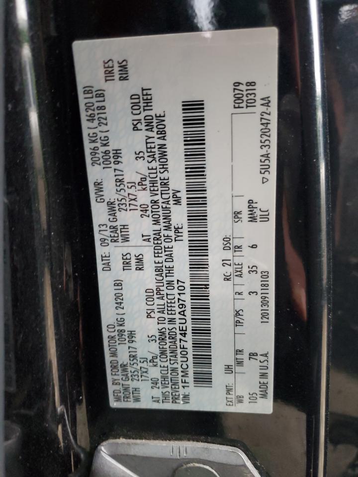 1FMCU0F74EUA97107 2014 Ford Escape S