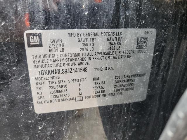 2018 GMC Acadia Slt-1 VIN: 1GKKNMLS9JZ141648 Lot: 56489144