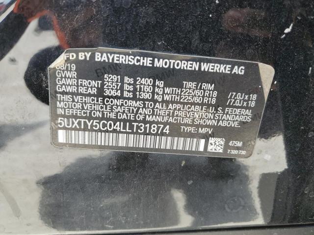 2020 BMW X3 xDrive30I VIN: 5UXTY5C04LLT31874 Lot: 55996714