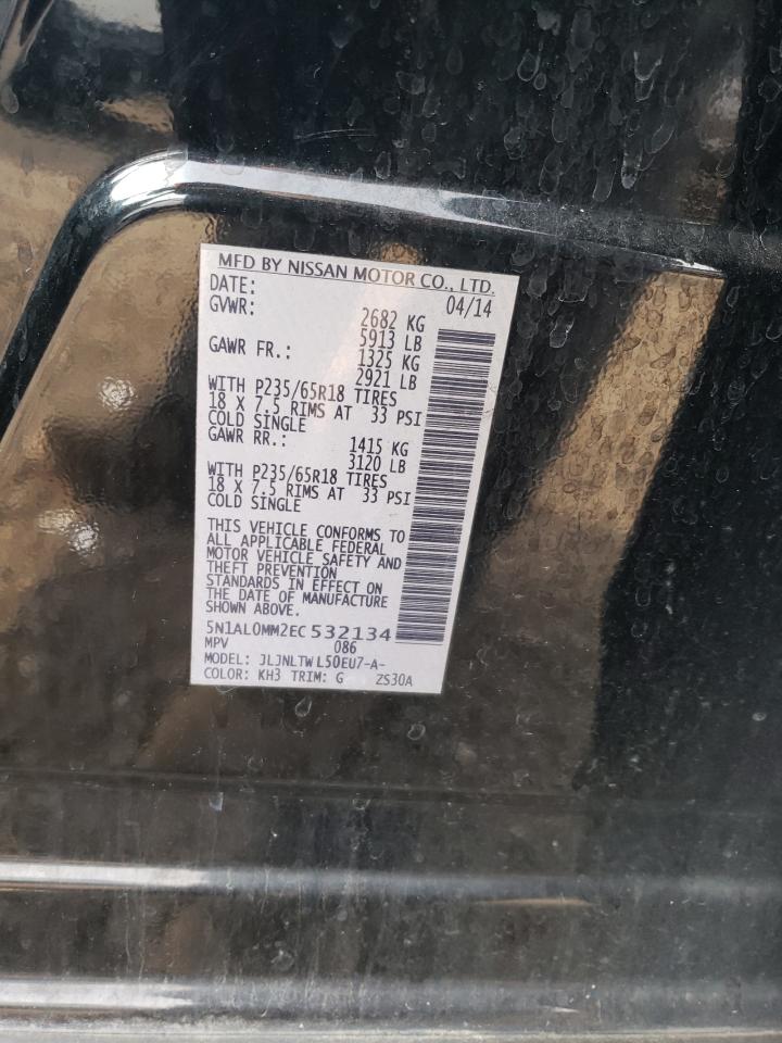 5N1AL0MM2EC532134 2014 Infiniti Qx60