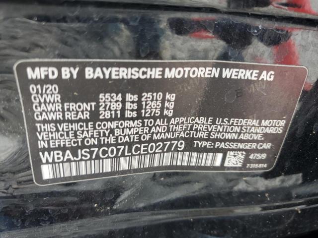 2020 BMW M550Xi VIN: WBAJS7C07LCE02779 Lot: 56633574