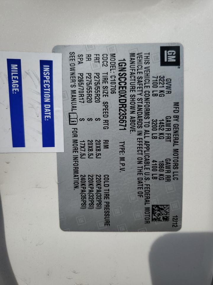 1GNSCCE0XDR235671 2013 Chevrolet Tahoe C1500 Ltz