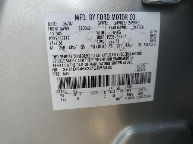 2007 Ford Edge Se VIN: 2FMDK46C07BB53485 Lot: 56180974
