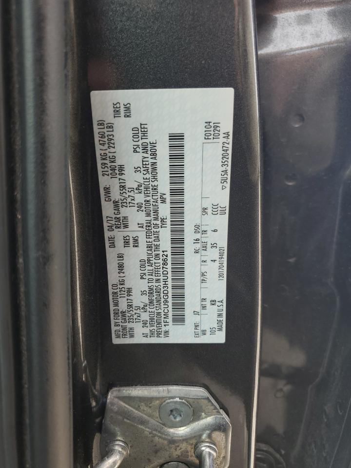 1FMCU9GD3HUD78621 2017 Ford Escape Se