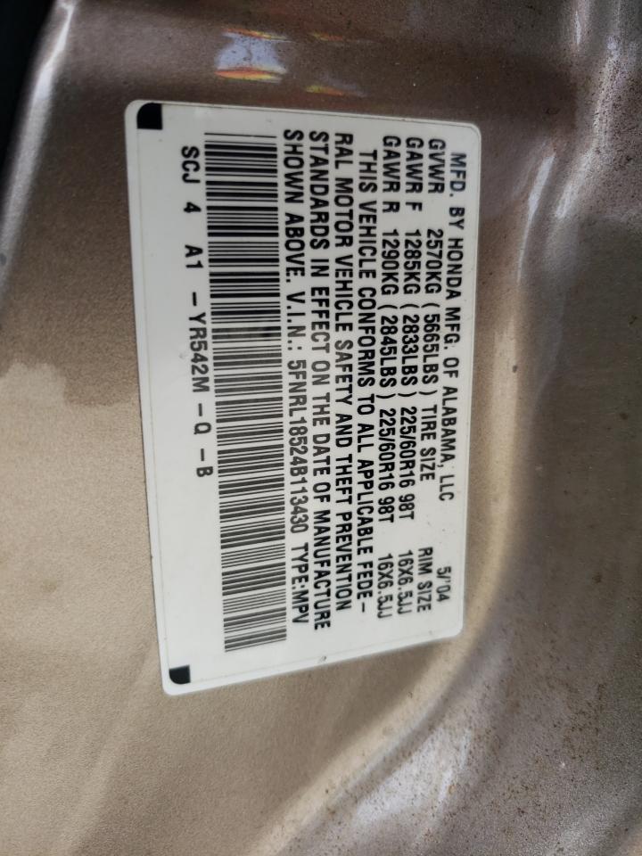 5FNRL18524B113430 2004 Honda Odyssey Lx