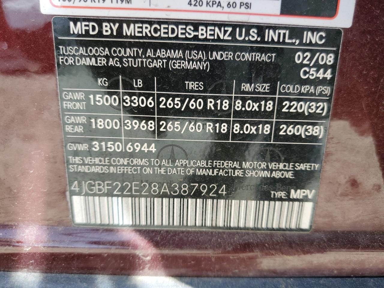 4JGBF22E28A387924 2008 Mercedes-Benz Gl 320 Cdi