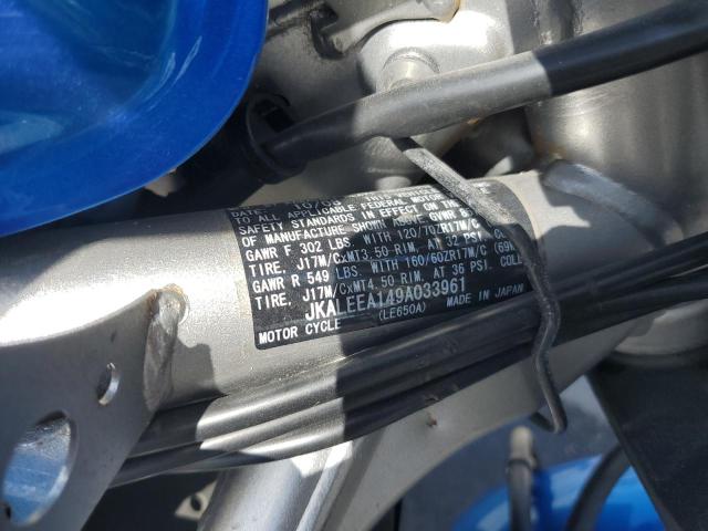 2009 KAWASAKI LE650 A - JKALEEA149A033961