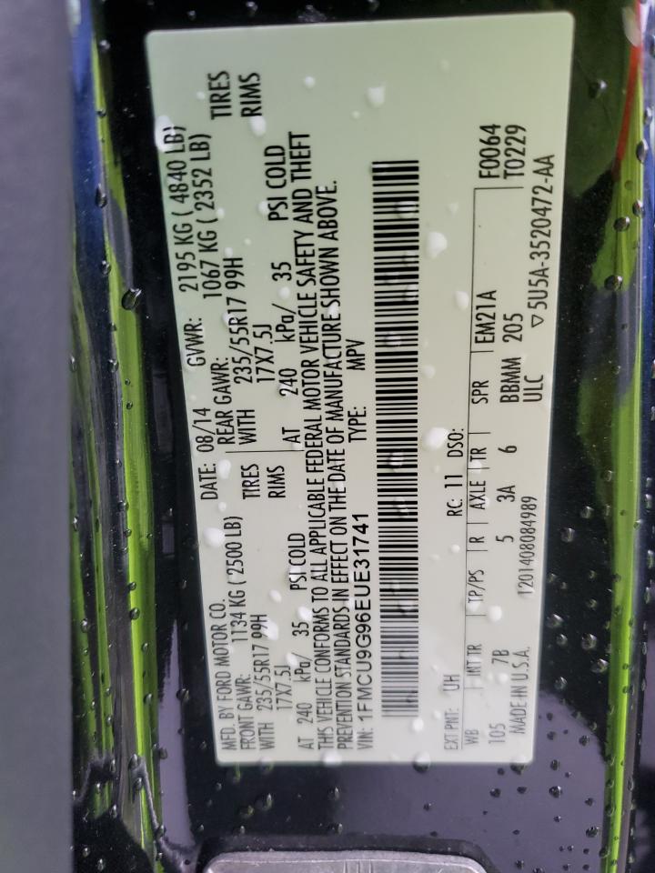 1FMCU9G96EUE31741 2014 Ford Escape Se