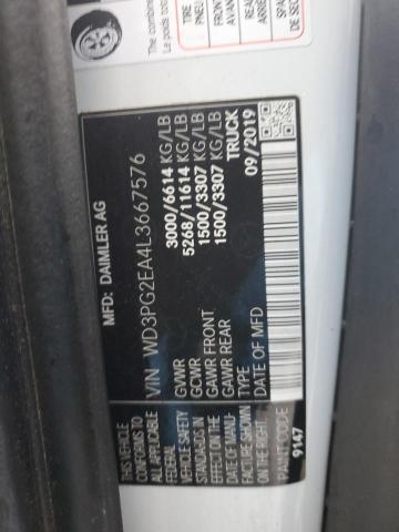 2020 Mercedes-Benz Metris VIN: WD3PG2EA4L3667576 Lot: 54588904