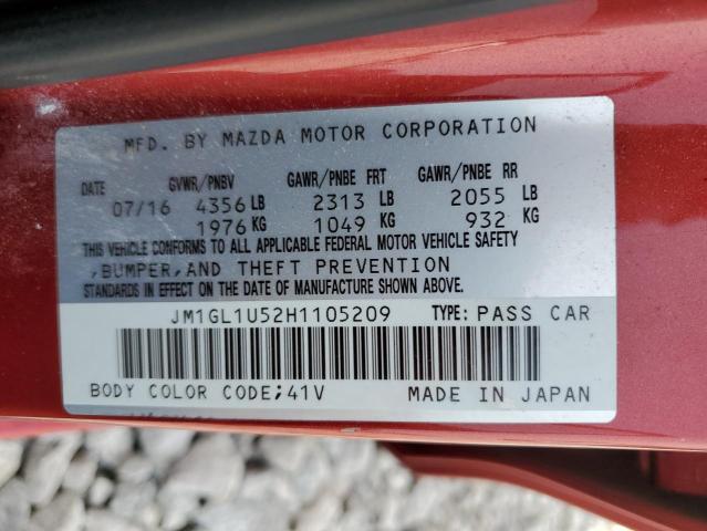 2017 Mazda 6 Sport VIN: JM1GL1U52H1105209 Lot: 56072664