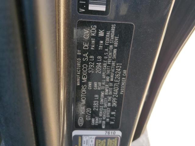 3KPF24AD7LE262431 2020 KIA FORTE - Image 12